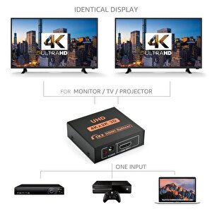 4435 2 Port Uhd 4k Hdmi Switch Ekran Monitör Splitter Çoklayıcı Çoğaltıcı
