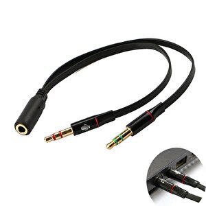 4457 Kulaklık Mikrofon Çevirici Ayırıcı Switch Splitter 3.5mm
