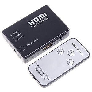 4678 3 Port Hdmi Switch Çoklayıcı Çoğaltıcı Kumandalı