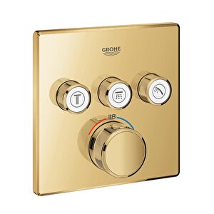 Smartcontrol Akış Kontrollü Ankastre Termostatik Banyo Bataryası (3 Yollu, Sıva Üstü Grubu), Altın - 29126gl0