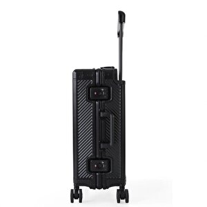 Ccs 5251 Çekçekli Alüminyum Kasa Kabin Valiz Siyah