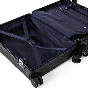 Ccs 5251 Çekçekli Alüminyum Kasa Kabin Valiz Siyah