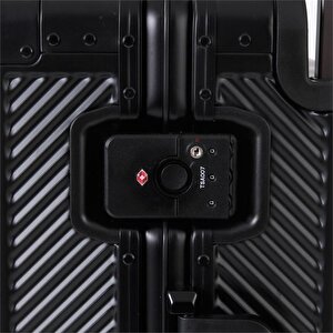 Ccs 5251 Çekçekli Alüminyum Kasa Kabin Valiz Siyah