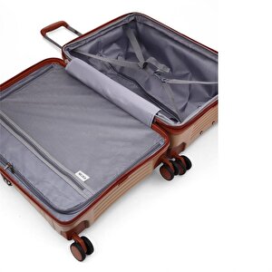 Ççs 5238 Lüx 3 Lü Valiz Seti Kahve