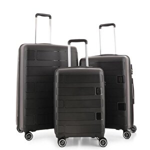 Ççs 5236 Polipropilen 3 Lü Valiz Seti Siyah