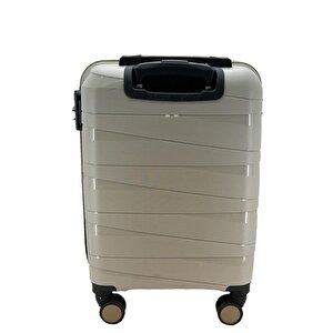 Las Vegas Polo Polipropilen Büyük Boy Valiz Bej