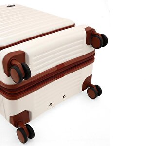 Ççs 5238 Lüx Kabin Boy Valiz Beyaz