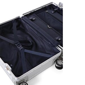 Ccs 5251 Çekçekli Alüminyum Kasa Kabin Valiz Gri