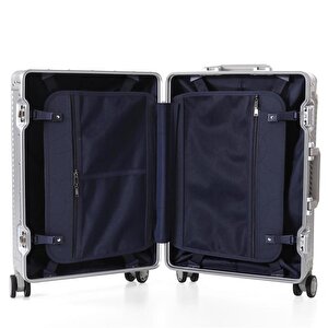 Ccs 5251 Çekçekli Alüminyum Kasa Kabin Valiz Gri