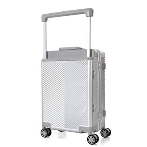 Ccs 5251 Çekçekli Alüminyum Kasa Kabin Valiz Gri