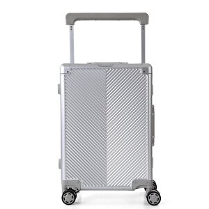 Ccs 5251 Çekçekli Alüminyum Kasa Kabin Valiz Gri