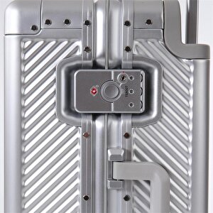 Ccs 5251 Çekçekli Alüminyum Kasa Kabin Valiz Gri