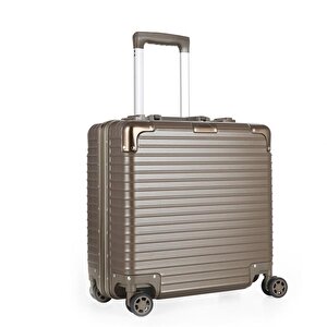 Ccs 71447 Çekçekli Alüminyum Kasa Valiz Evrak Çantası Kahve