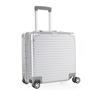 Ccs 71447 Çekçekli Alüminyum Kasa Valiz Evrak Çantası Gri