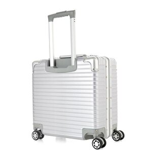 Ccs 71447 Çekçekli Alüminyum Kasa Valiz Evrak Çantası Gri