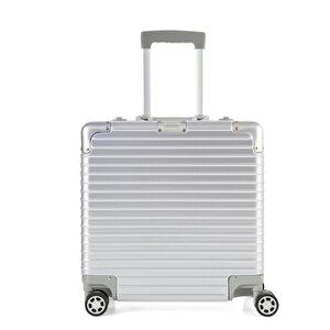 Ccs 71447 Çekçekli Alüminyum Kasa Valiz Evrak Çantası Gri