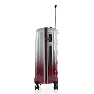 Ççs London 5226 Büyük Boy Valiz Bordo Beyaz
