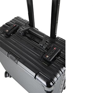 Ccs 71447 Çekçekli Alüminyum Kasa Valiz Evrak Çantası Siyah