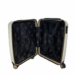 Las Vegas Polo Polipropilen Orta Boy Valiz Bej