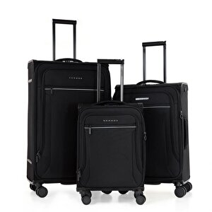 Verage Gm21002w Kumaş 3 Lü Valiz Seti Siyah