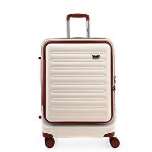 Ççs 5238 Lüx Orta Boy Valiz Beyaz