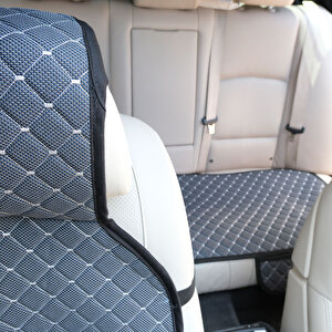 Blackline Serisi Terletmez Dokuma Kumaş Oto Koltuk Koruyucu Kılıfı Ön Ve Arka Koltuk Takım