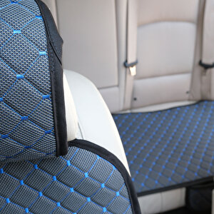 Blueline Serisi Terletmez Dokuma Kumaş Oto Koltuk Koruyucu Kılıfı Ön Ve Arka Koltuk Takım