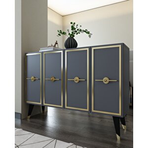 8174km-32ct Konsol,kahve Köşesi̇,ayakkabilik,ofi̇s Evrak Dolabi,mutfak Ki̇ler Dolabi,tv Üni̇tesi̇-AA Antrasit