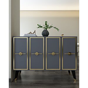 8174km-32ct Konsol,kahve Köşesi̇,ayakkabilik,ofi̇s Evrak Dolabi,mutfak Ki̇ler Dolabi,tv Üni̇tesi̇-AA Antrasit