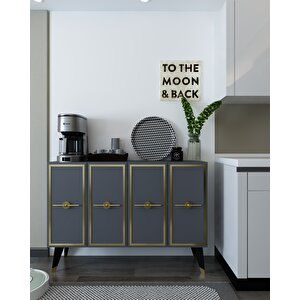 8174km-32ct Konsol,kahve Köşesi̇,ayakkabilik,ofi̇s Evrak Dolabi,mutfak Ki̇ler Dolabi,tv Üni̇tesi̇-AA Antrasit