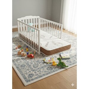 Furniture 60*120 Jakarli Kumaş Bebek Yataği 10 Cm
