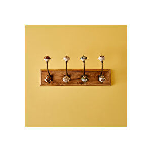 Ivana Mango Ağacı Duvar Askılığı Naturel (44x19x11 Cm) Naturel