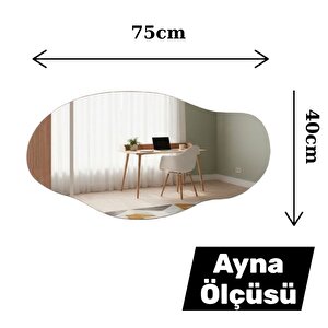 Robin Home Asimetrik Aynalı Dresuar Hol Antre Beyaz 100cm