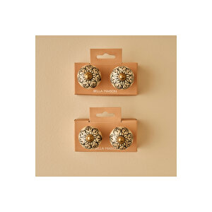 Leila Kulp 4'lü Krem (6,5x4x4 Cm)