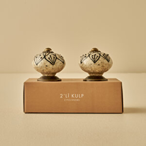 Leila Kulp 4'lü Krem (6,5x4x4 Cm)