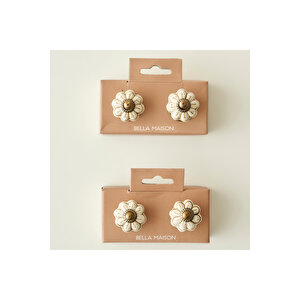 Senna Kulp 4'lü Beyaz (6,5x3x3 Cm)