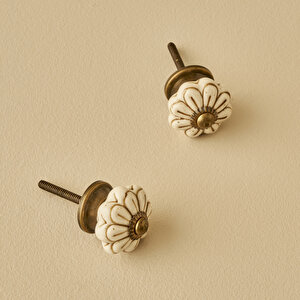 Senna Kulp 4'lü Beyaz (6,5x3x3 Cm)