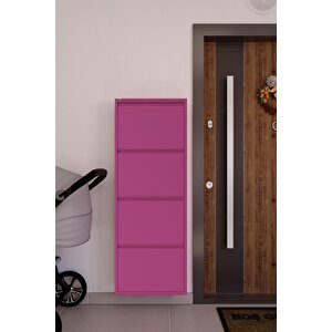 4'lü Metal Ayakkabılık - Pembe