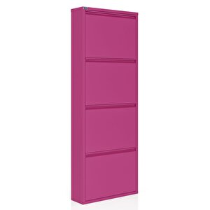4'lü Metal Ayakkabılık - Pembe