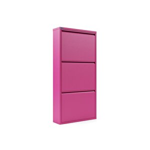 3'lü Metal Ayakkabılık - Pembe