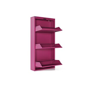 3'lü Metal Ayakkabılık - Pembe