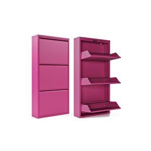 Ceha 3'lü Metal Ayakkabılık - Pembe