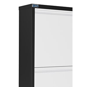 Ceha 2'li Metal Ayakkabılık - Siyah/beyaz