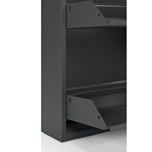 Ceha Tablalı 4'lü Metal Ayakkabılık - Siyah