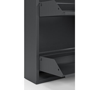 Ceha Kilitli Tablalı 4'lü Metal Ayakkabılık - Siyah