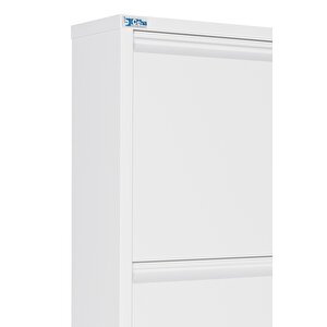 Ceha 2'li Metal Ayakkabılık - Kar Beyaz