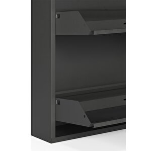 Ceha Kilitli 3'lü Metal Ayakkabılık - Füme