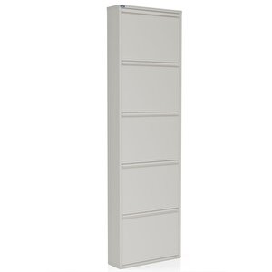 5'li Metal Ayakkabılık -  Beyaz