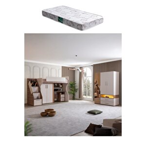 Ranza, Milano Ranza 2 Kapaklı Dolap Çalışma Masası 3 Kapaklı Dolap 1 Adet Comfort Yatak