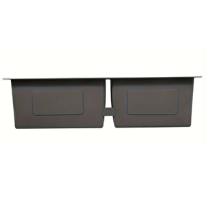 Multitop Çift Göz Paslanmaz Çelik Mutfak Eviyesi Inoks Renk 76x45cm -2 Göz Evye
